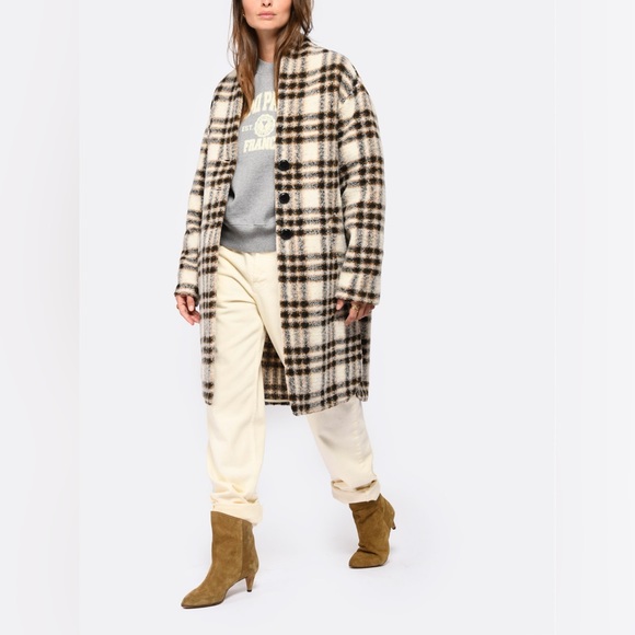 New with tag Isabel Marant Etoile plaid Gabriel coat - Picture 9 of 16